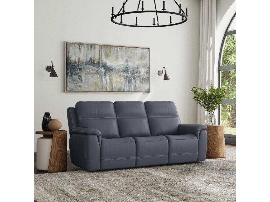 Sawyer Marine Leather Power Reclining Sofa with Power Headrests & Lumbar - image 4