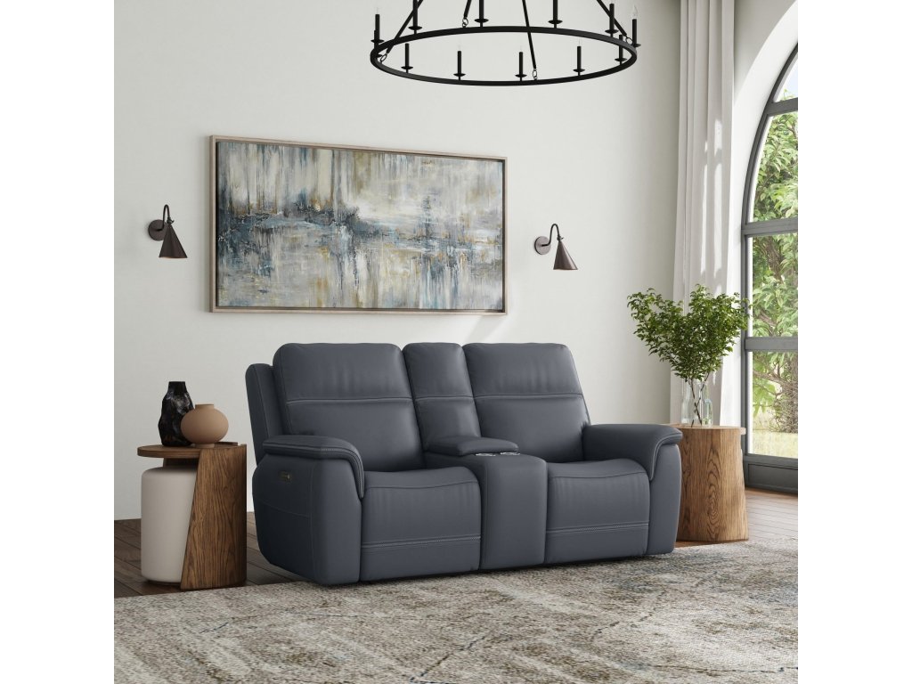 Sawyer Marine Leather Pwr Recl Loveseat w/ Console, Pwr Hdrsts, Lumbar - image 4