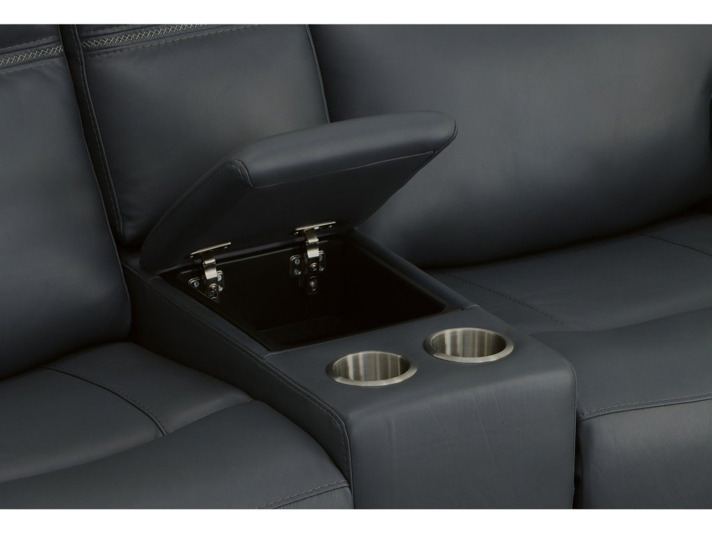 Sawyer Marine Leather Pwr Recl Loveseat w/ Console, Pwr Hdrsts, Lumbar - image 7