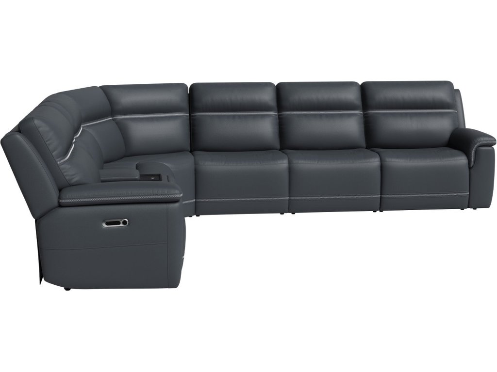 Sawyer Leather Power Reclining Sectional with Power Headrests & Lumbar - image 13