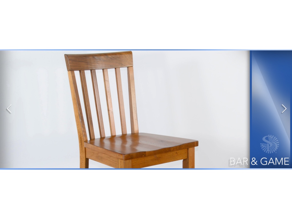 24”H Sedona Slatback Barstool Wood Seat - image 2