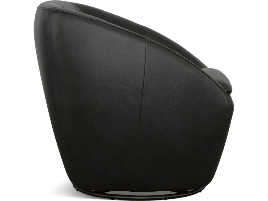 Wade Ebony Leather Swivel Chair - image 3