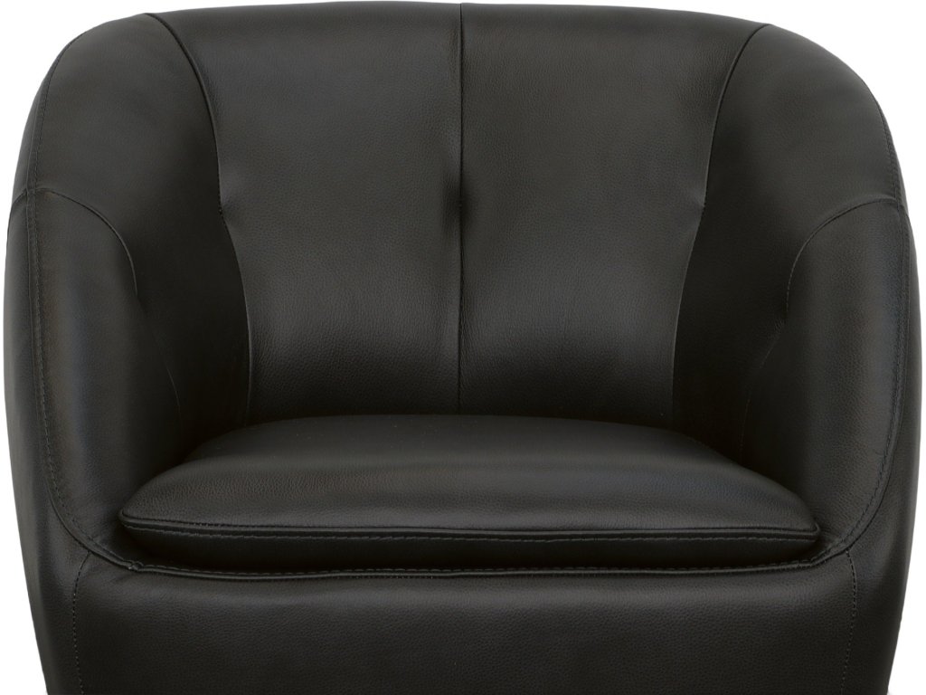 Wade Ebony Leather Swivel Chair - image 5