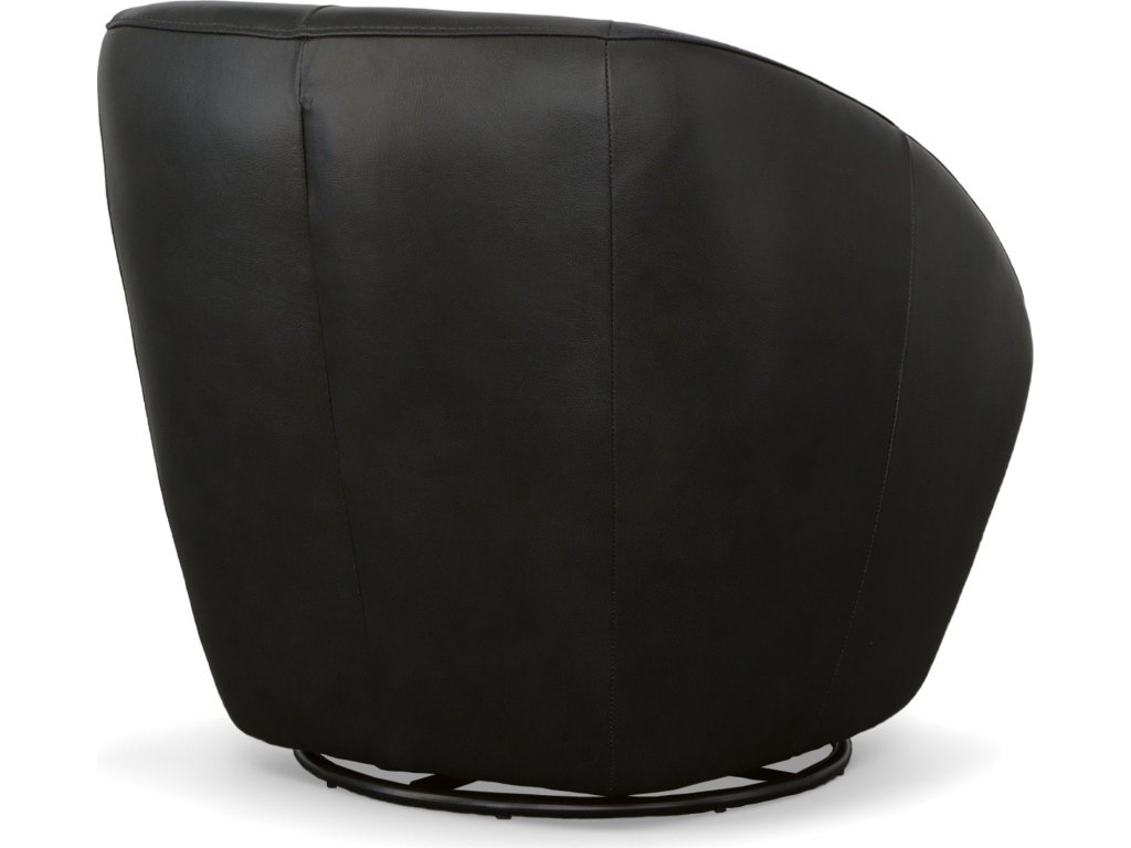 Wade Ebony Leather Swivel Chair - image 7