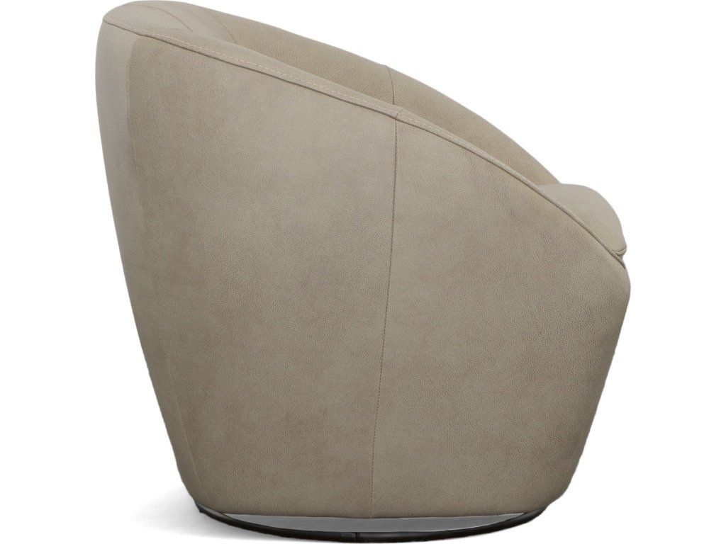 Wade Shitake Leather Swivel Chair - image 3
