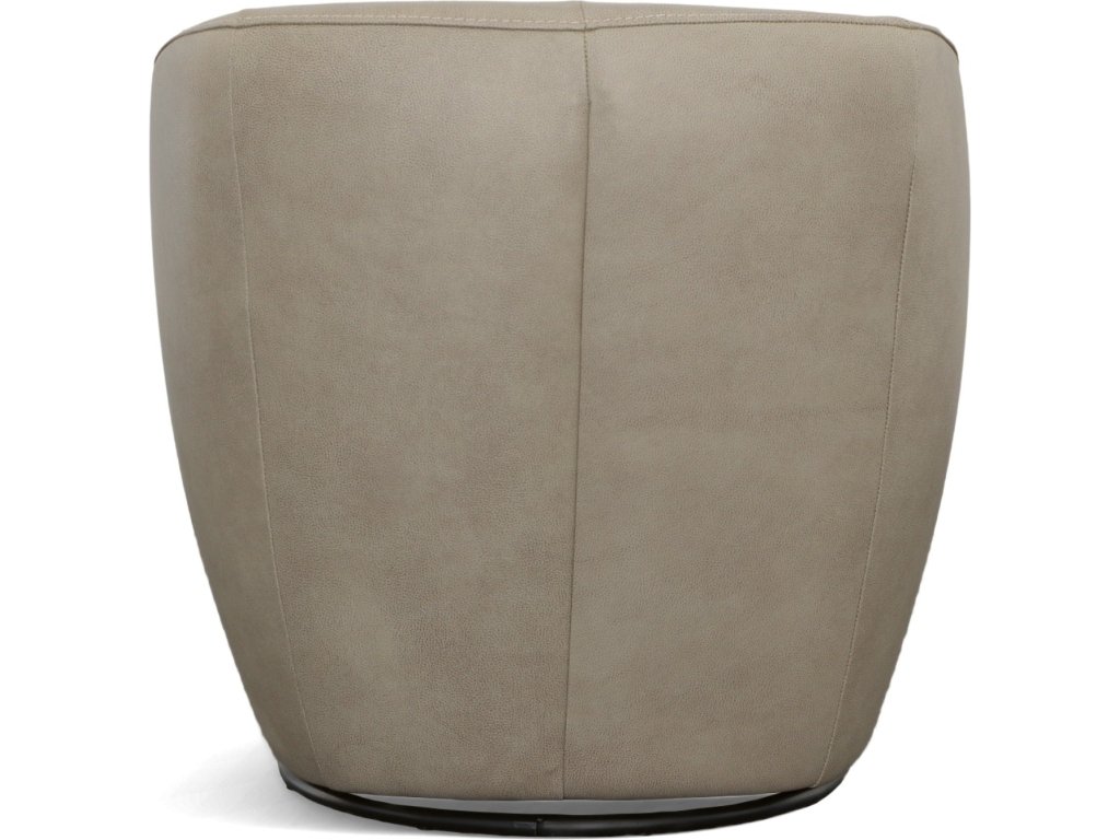 Wade Shitake Leather Swivel Chair - image 7