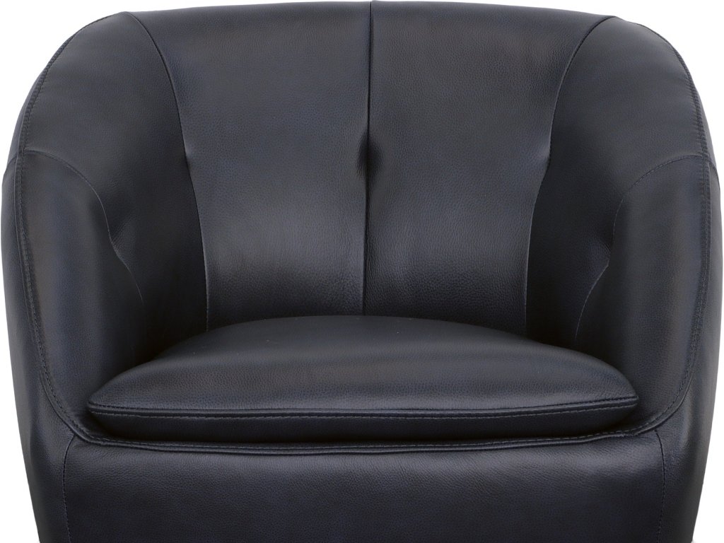 Wade Midnight Leather Swivel Chair - image 4