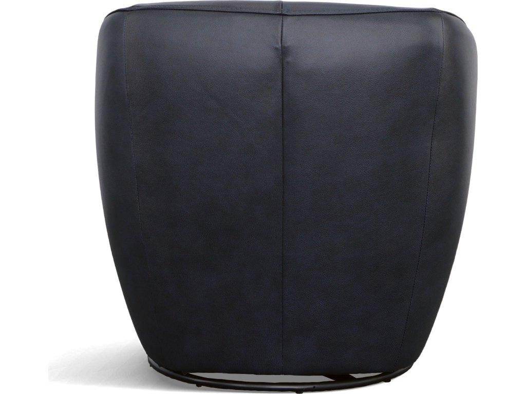 Wade Midnight Leather Swivel Chair - image 6