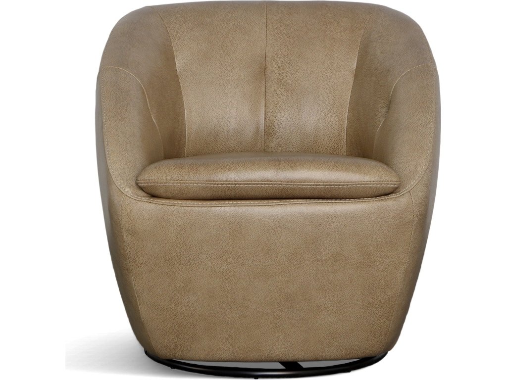 Wade Barley Leather Swivel Chair - image 2