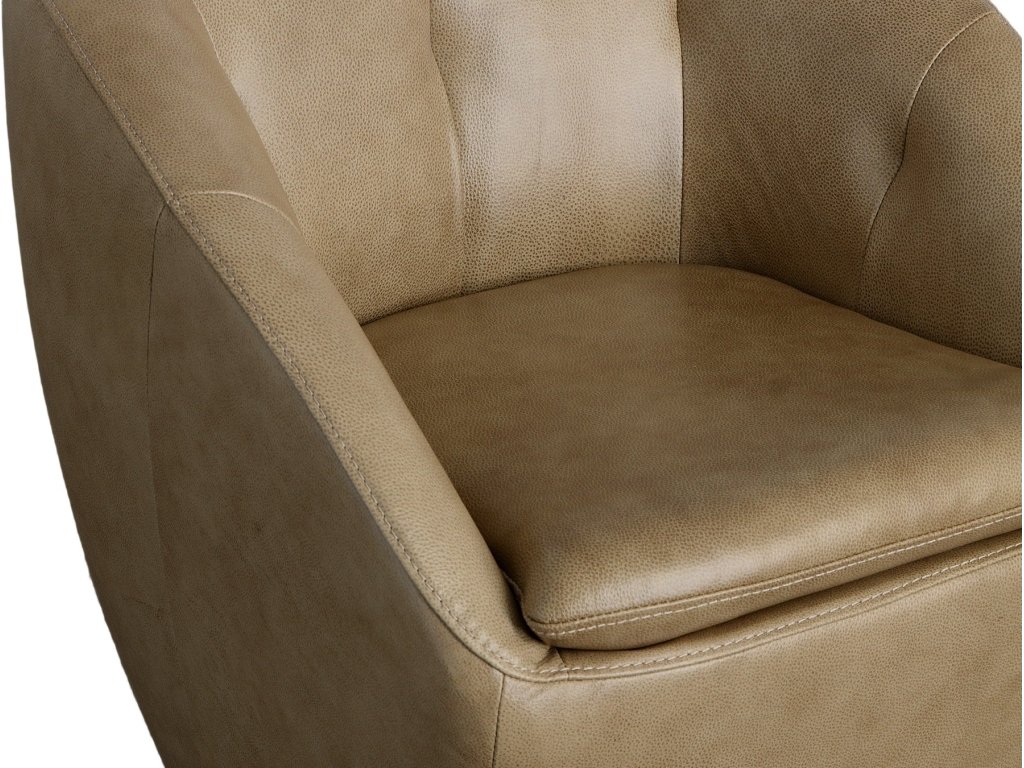 Wade Barley Leather Swivel Chair - image 4