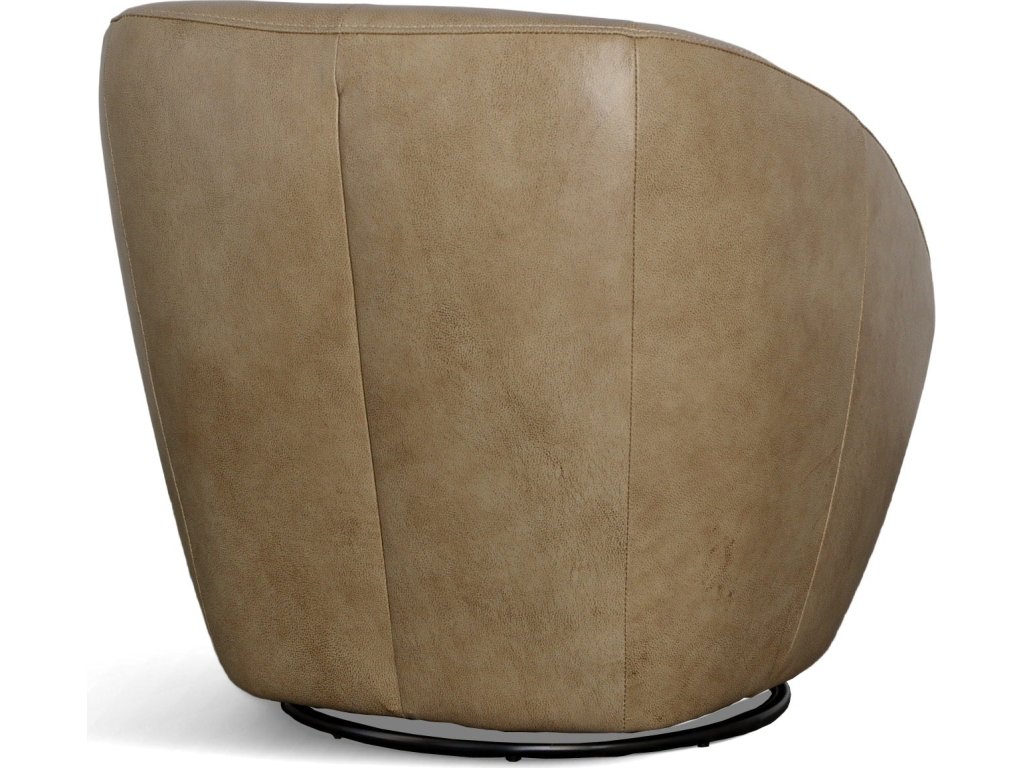 Wade Barley Leather Swivel Chair - image 7