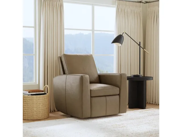 Aria Fawn Leather Power Recliner - Alternative View
