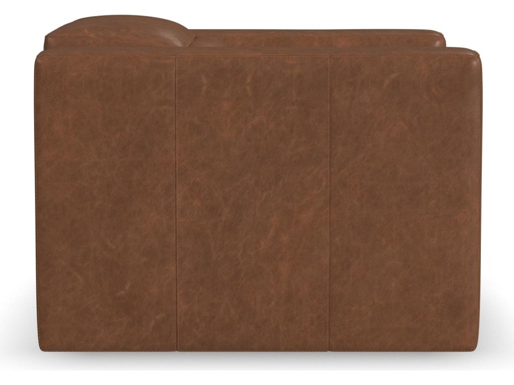 Austin Chestnut Leather Power Recliner with Power Headrest - image 3