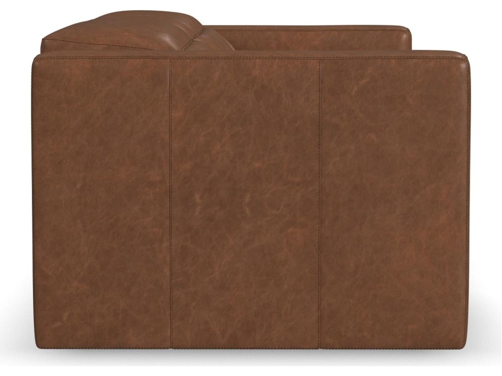 Austin Chestnut Leather Power Reclining Loveseat with Console and Power Headrests - image 3