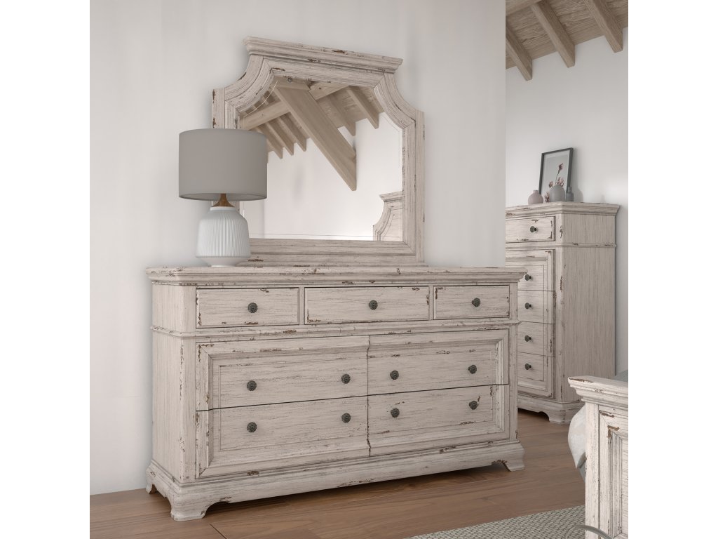 1910 Providence 5 Pcs Panel  Bedroom Set- Queen Bed, Dresser, Mirror, Chest,3 Drawer Nightstand - image 4