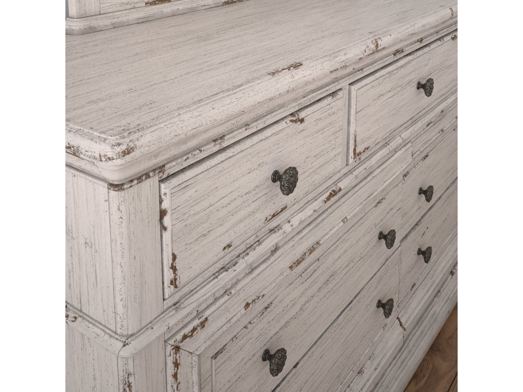 1910 Providence 5 Pcs Panel  Bedroom Set- Queen Bed, Dresser, Mirror, Chest,3 Drawer Nightstand - image 5