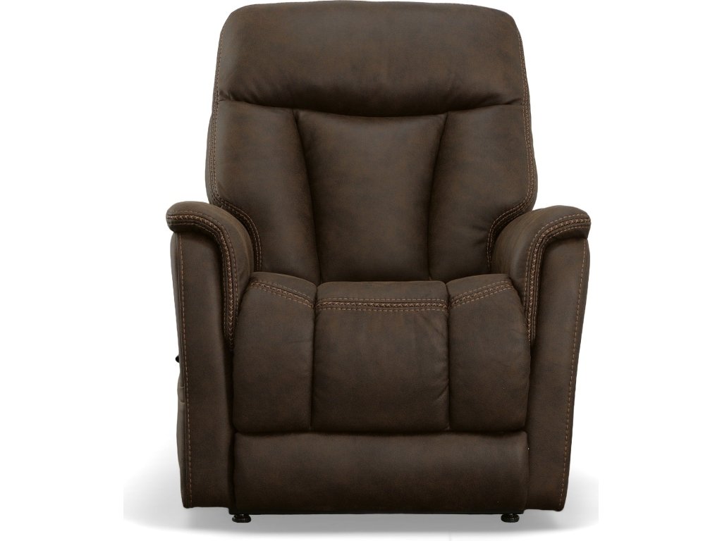 Atlas Walnut Fabric Power Lift Recliner with Power Headrest & Lumbar - image 2