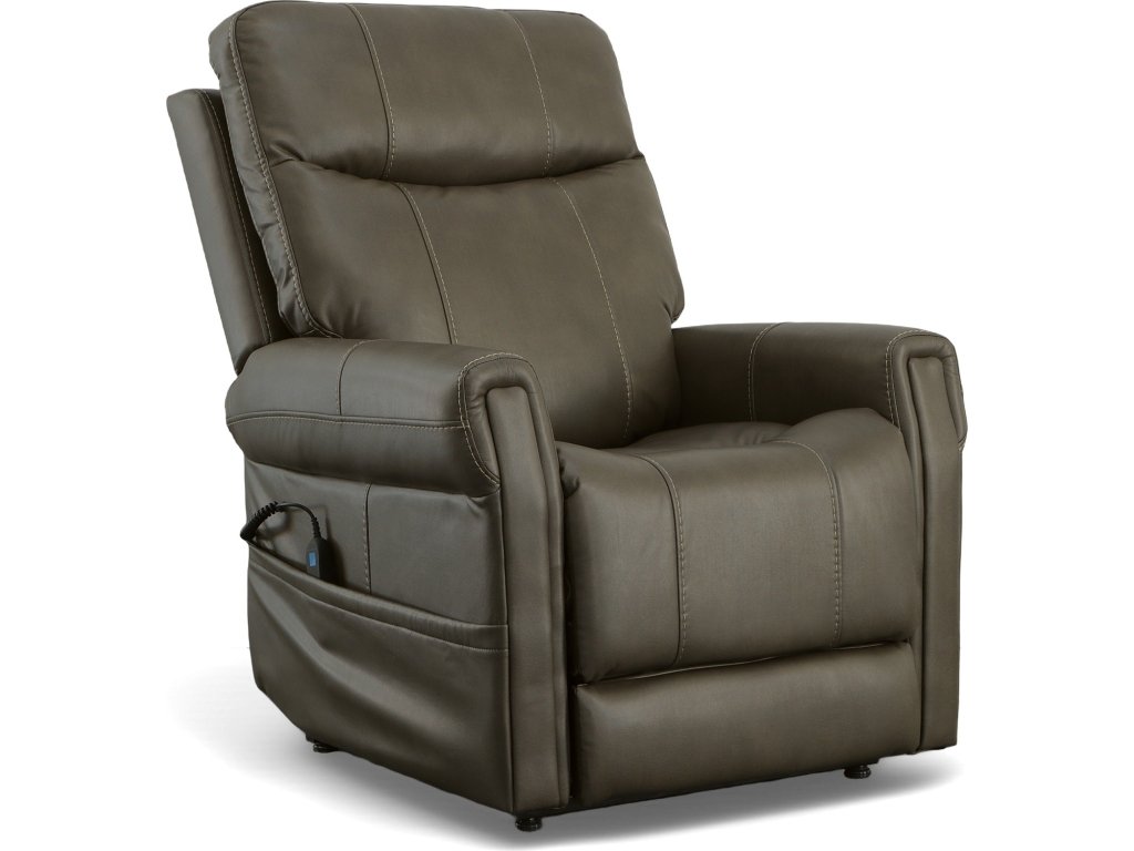 Jenkins Driftwood Fabric Power Lift Recliner with Right-Hand Control & Power Headrest - main image