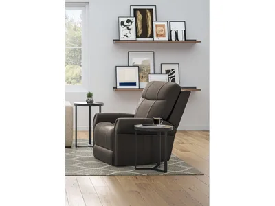 Jenkins Bark Fabric Power Lift Recliner with Right-Hand Control & Power Headrest