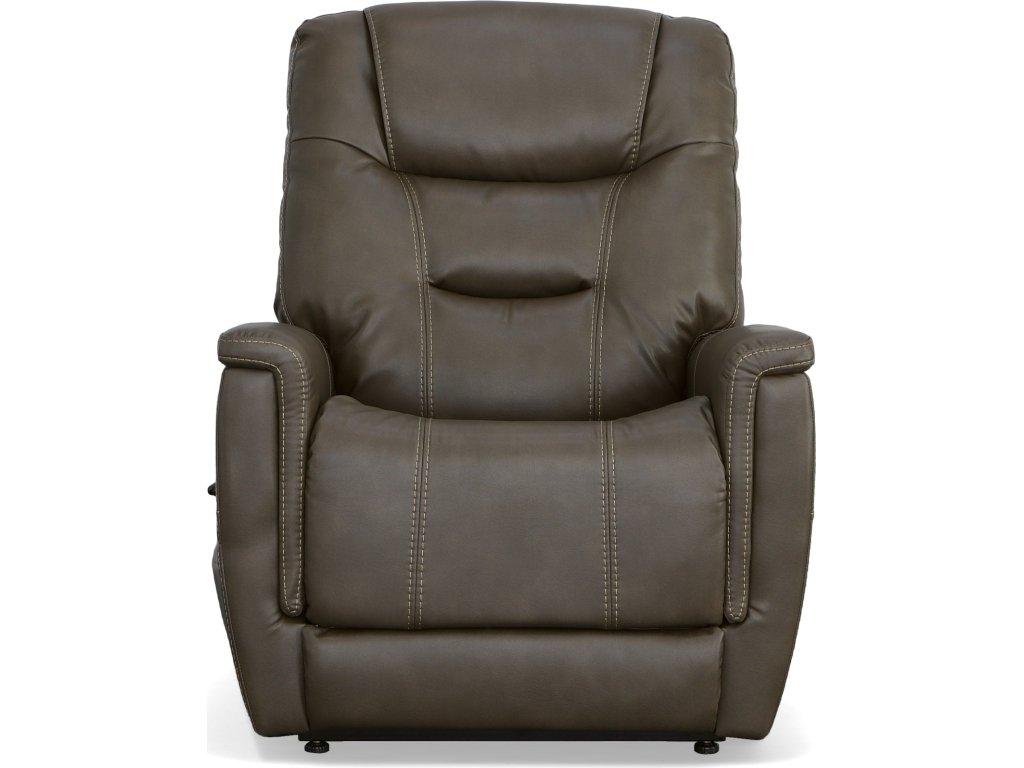 Shaw Driftwood Fabric Power Lift Recliner with Power Headrest & Lumbar - image 1