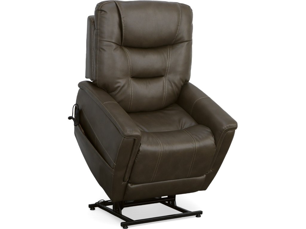 Shaw Driftwood Fabric Power Lift Recliner with Power Headrest & Lumbar - image 3
