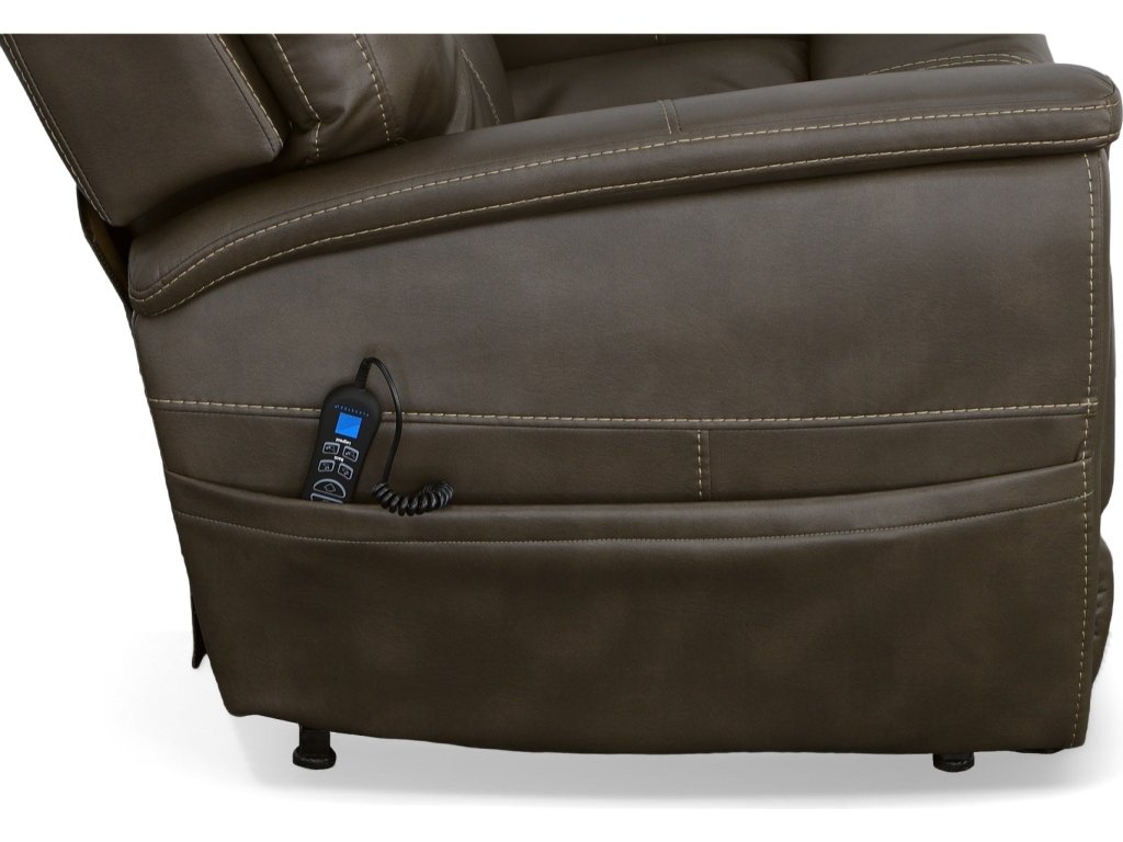Shaw Driftwood Fabric Power Lift Recliner with Power Headrest & Lumbar - image 5