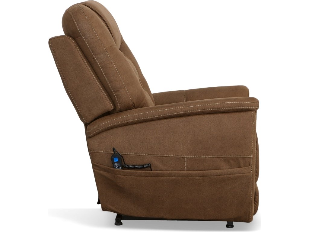 Shaw Russet Fabric Power Lift Recliner with Power Headrest & Lumbar - image 2