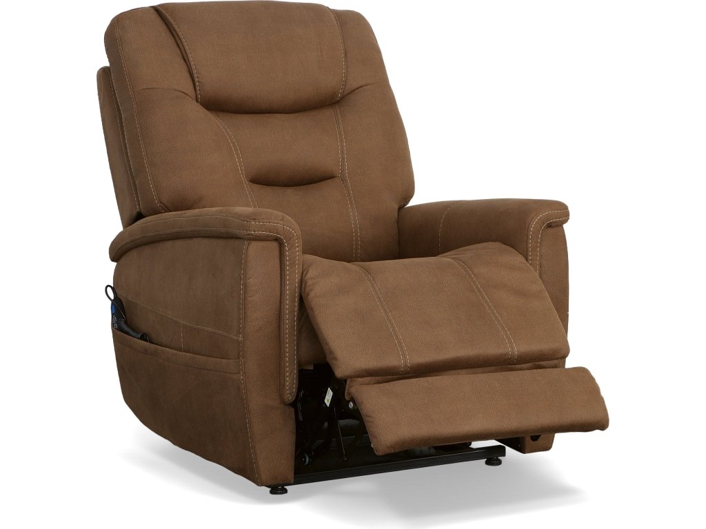 Shaw Russet Fabric Power Lift Recliner with Power Headrest & Lumbar - image 4