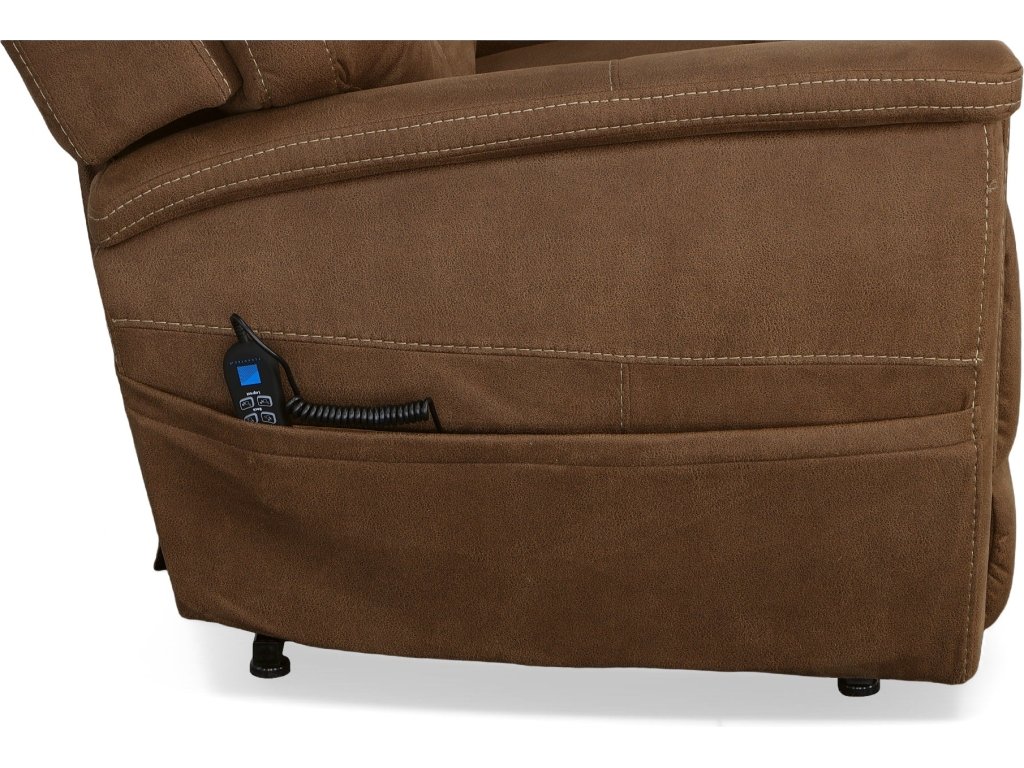 Shaw Russet Fabric Power Lift Recliner with Power Headrest & Lumbar - image 5