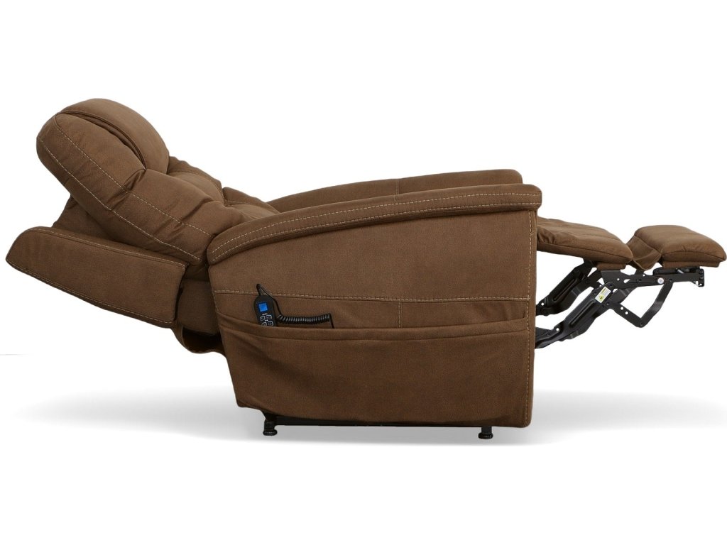 Shaw Russet Fabric Power Lift Recliner with Power Headrest & Lumbar - image 6