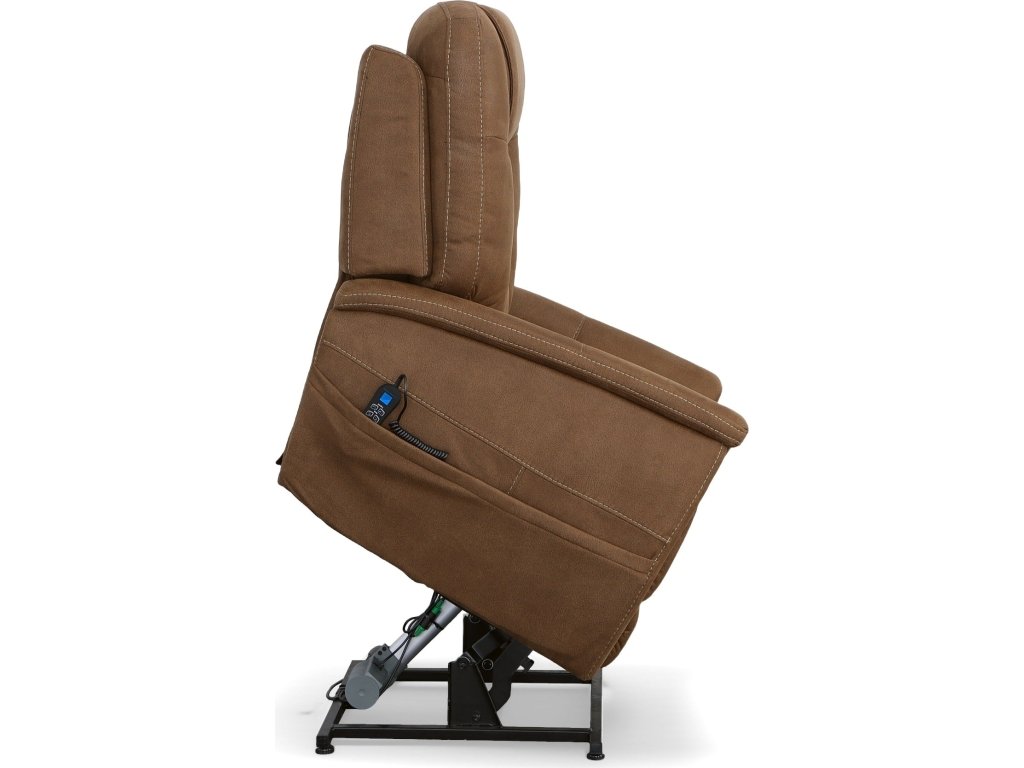 Shaw Russet Fabric Power Lift Recliner with Power Headrest & Lumbar - image 7