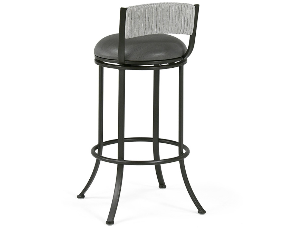 Johnston Casuals Furniture Monaco Swivel Barstool with Upholstered Back, alternate view 1