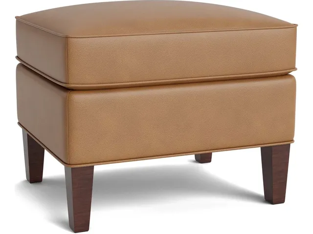 Kent Leather Ottoman