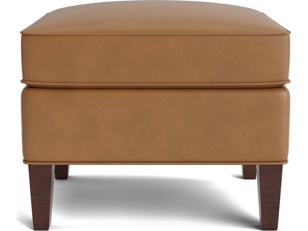 Kent Leather Ottoman - image 1