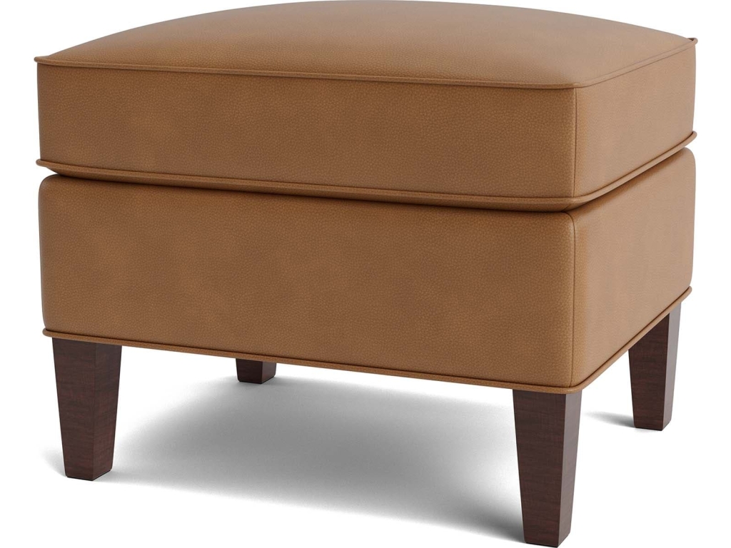Kent Leather Ottoman - image 3