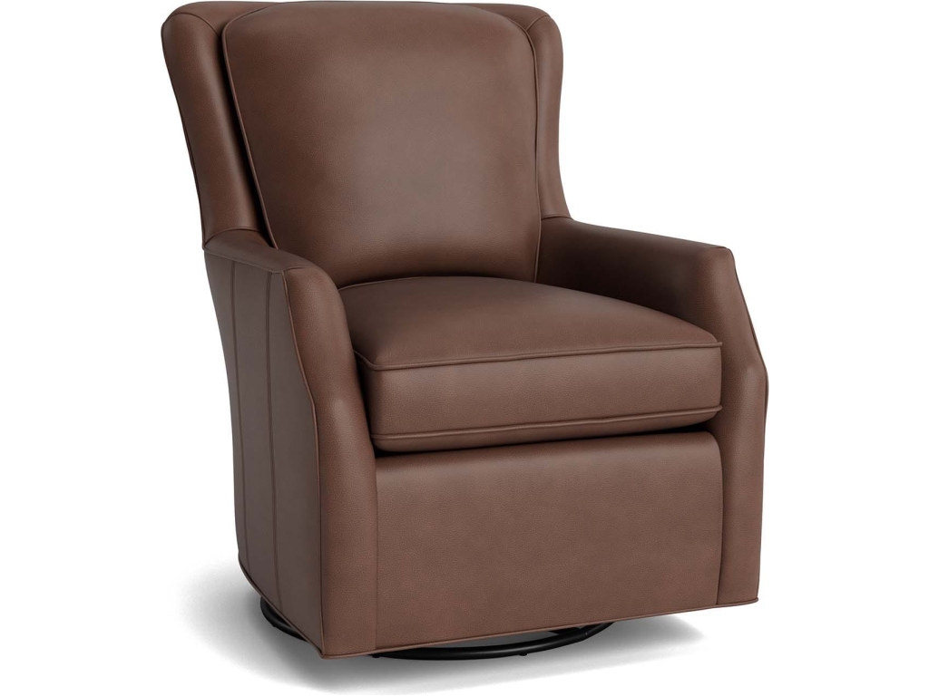 Kent Leather Slope Arm Swivel Chair - main image