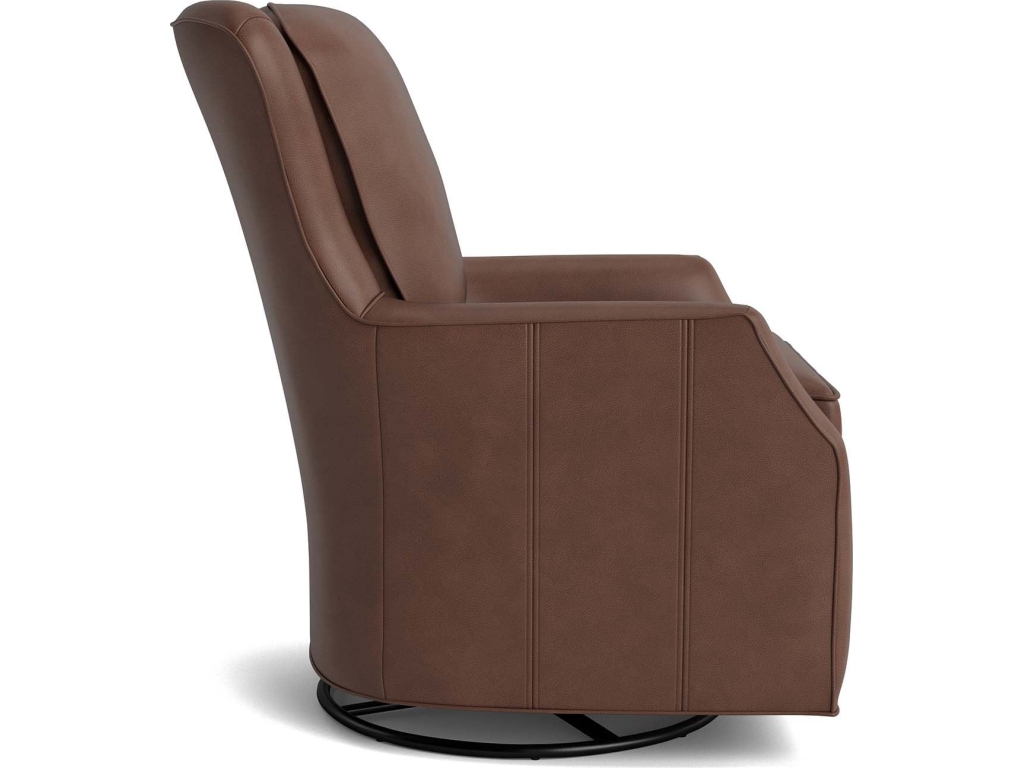 Kent Leather Slope Arm Swivel Chair - image 2