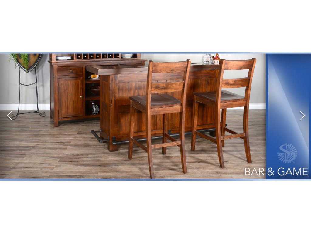 30"H Ladderback Barstool Wood Seat - image 1