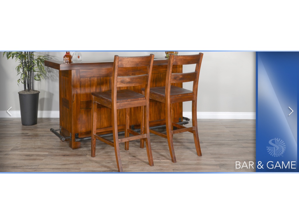 30"H Ladderback Barstool Wood Seat - image 5