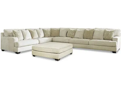 Rawcliffe 4-Piece Sectional with Ottoman - Alternative View