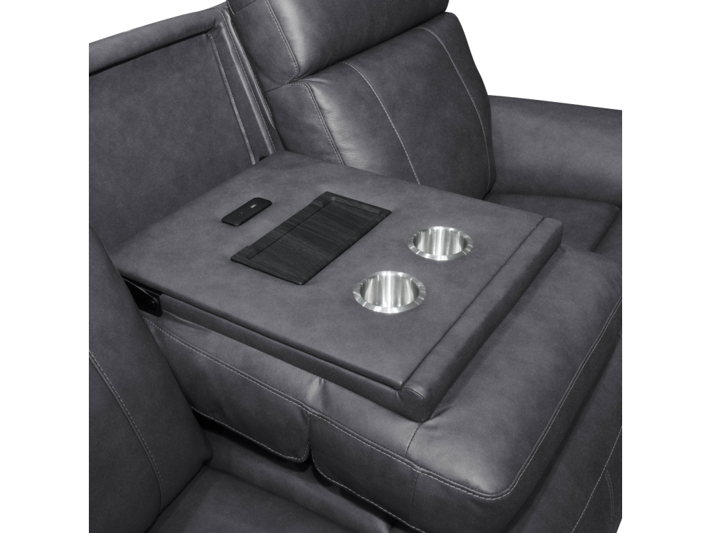 Amelia Charcoal Leather Slumberland Exclusive - image 10