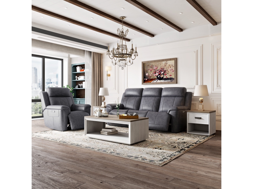 Amelia Charcoal Leather Slumberland Exclusive - image 1