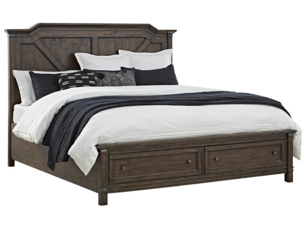 Queen Storage Bed, Dresser, Mirror, 1 Drawer Ns, Chest - image 1