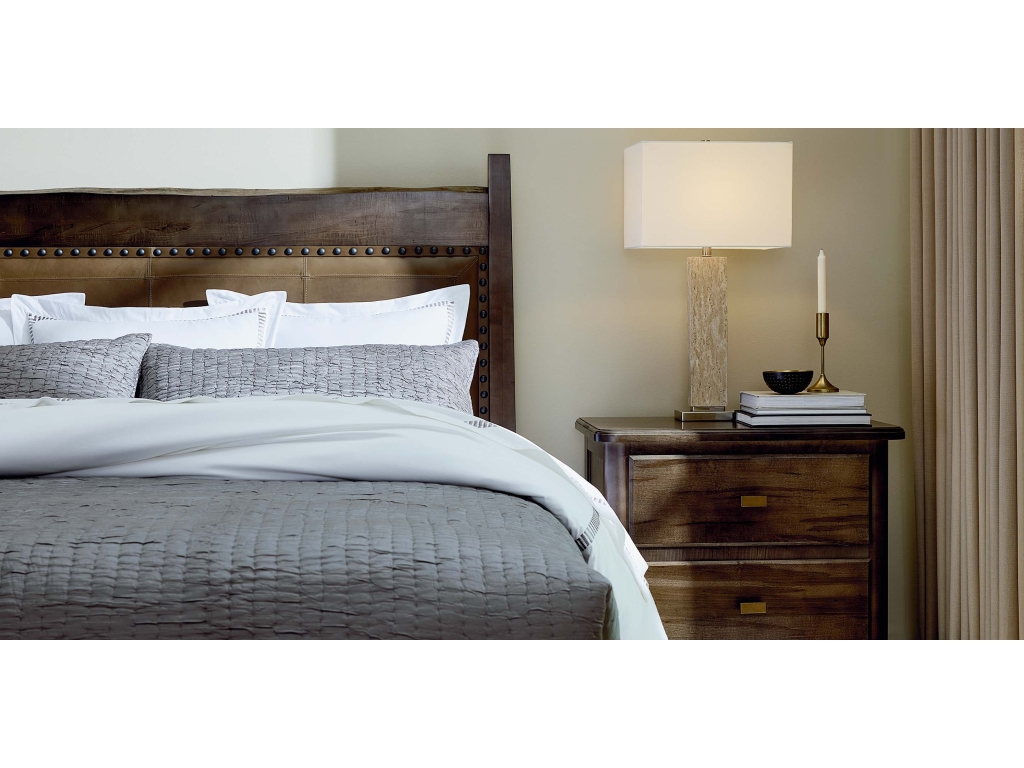 Heritage Live Edge Leather Upholstered Bed - image 3