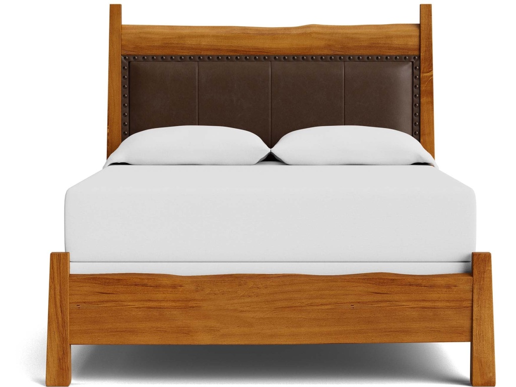 Heritage Live Edge Leather Upholstered Bed - image 6