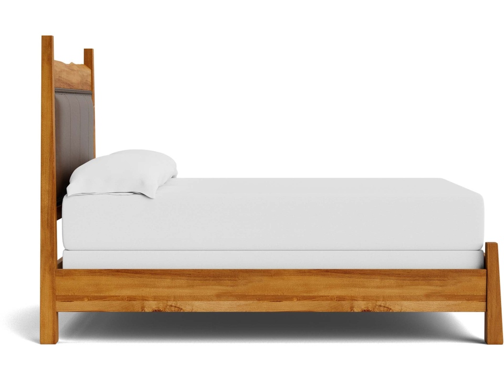 Heritage Live Edge Leather Upholstered Bed - image 7
