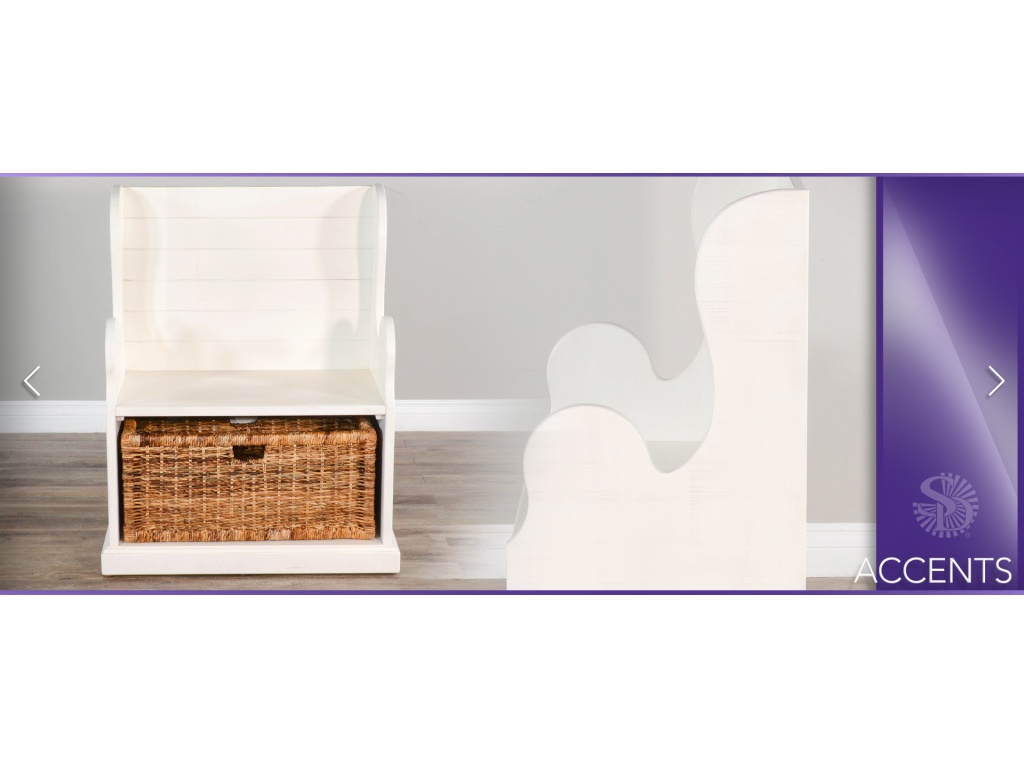 Hall Seat w/ Natural Rattan Woven Basket - image 7