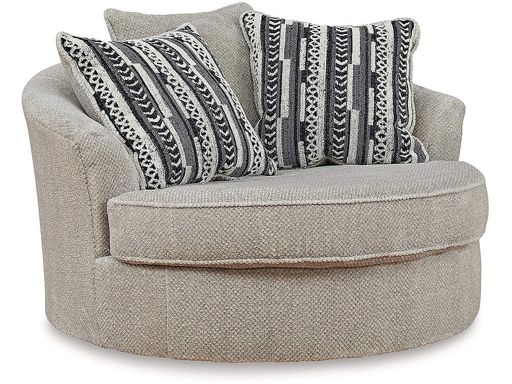 Calnita Oversized Swivel Chair and Ottoman - image 6