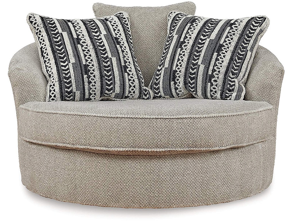 Calnita Oversized Swivel Chair and Ottoman - image 5