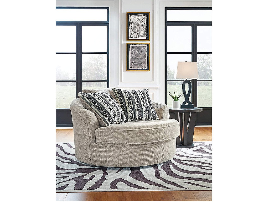 Calnita Oversized Swivel Chair and Ottoman - image 13